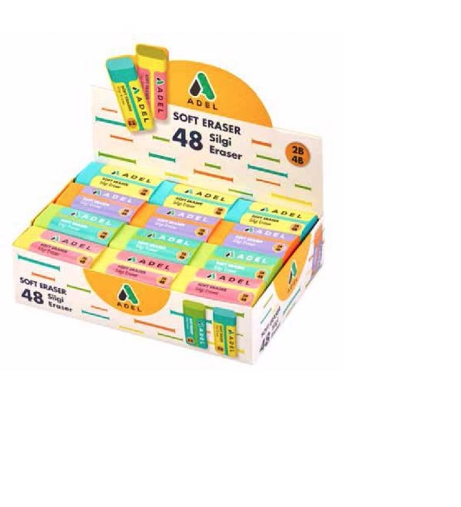  ADEL SOFT ERASER SİLGİ 48Lİ 2B-4B-227000007-